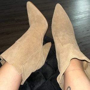 Soft leather ankle boots